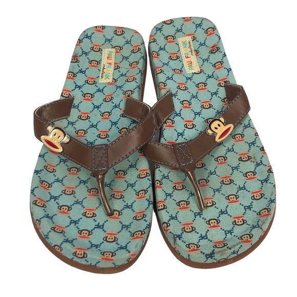 Paul Frank Sock Monkey Flip Flops size 7/8 - Picture 10 of 10